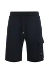 C.p. Company C.p.company Light Fleece Lens Short In Blue