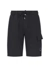 C.p. Company Cotton Shorts In Black