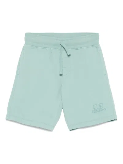 C.p. Company Kids' Cotton Shorts In Green