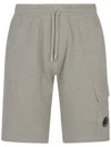 C.p. Company Lens-detailed Shorts In Grey