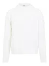 C.p. Company Signature Lens Crewneck Sweatshirt In Gauze White