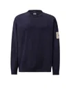 C.p. Company C.p.company Men Cotton Sweater With Logo Patch