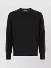 C.p. Company Cotton Sweater With Round Neck And Ribbed Cuffs In Animal Print