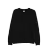 C.p. Company C.p.company Logo Cotton Crewneck Sweatshirt In Black