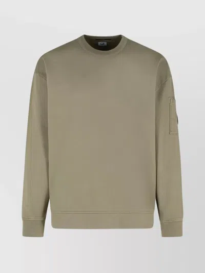 C.p. Company Cotton Sweatshirt Arm Pocket In Gray