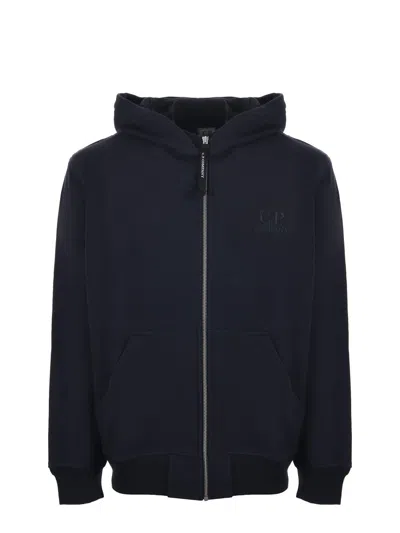 C.p. Company Cotton Sweatshirt In Blue