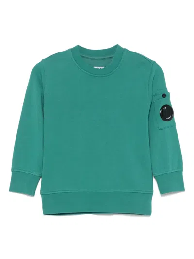 C.p. Company Kids' Cotton Sweatshirt In Green
