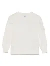 C.p. Company Cotton Sweatshirt In White