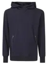C.p. Company Diagonal Raised Fleece Goggle Hooded Sweatshirt In Black