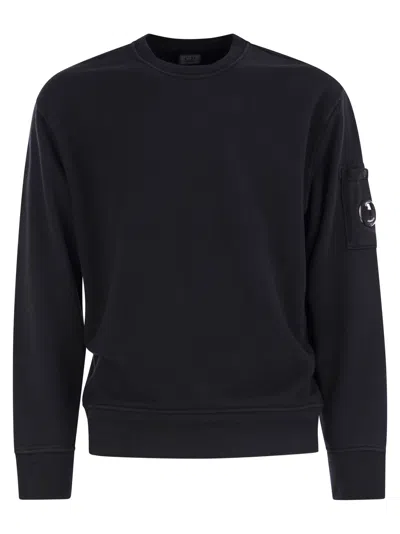 C.p. Company Cp Company Cotton Sweatshirt With Lens In Black