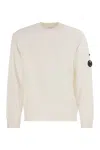 C.p. Company Signature Lens Crewneck Sweatshirt In Neutral