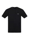 C.p. Company Blue T-shirt With Logo Printed On The Front
