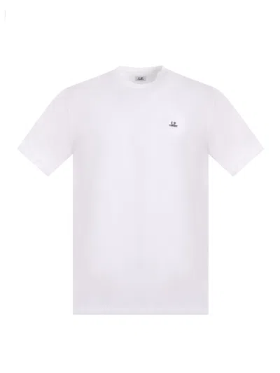 C.p. Company Logo-print Cotton T-shirt In White