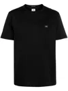 C.p. Company Blue T-shirt With Logo Printed On The Front In Black