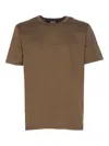 C.p. Company Crewneck Short Sleeve T-shirt Regular Fit In Brown