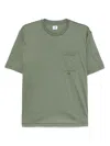 C.p. Company Cotton T-shirt In Olive Green In Gray