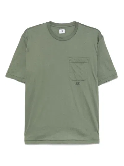 C.p. Company Cotton T-shirt In Olive Green