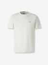 C.p. Company Logo Embroidered T-shirt In White