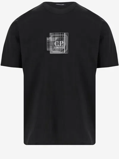 C.p. Company Cp Company Cotton T Shirt With Logo Print In Black