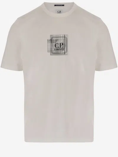 C.p. Company Cp Company Cotton T Shirt With Logo Print In White
