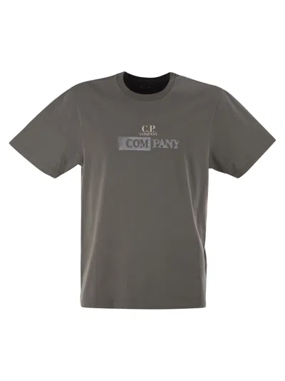 C.p. Company Cp Company Cotton T Shirt With Print In Grey
