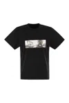 C.p. Company C.p.company Cotton T-shirt With Print In Black