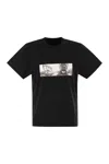 C.p. Company C.p.company Cotton T-shirt With Print In Black