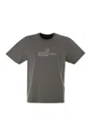 C.p. Company C.p.company Cotton T-shirt With Print In Grey