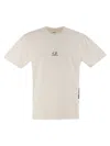 C.p. Company C.p.company Cotton T-shirt With Print On The Back In White