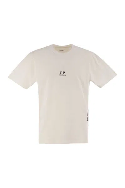 C.P. COMPANY C.P. COMPANY COTTON T-SHIRT WITH PRINT ON THE BACK