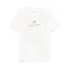 C.p. Company White T-shirt With Logo Printed On The Front And Back In Cotton Man