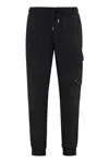 C.p. Company Utility Trousers With Elastic Waistband And Cargo Pocket In Black