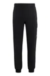 C.p. Company Lens-pocket Cotton Track Pants In Black