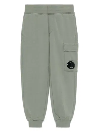 C.p. Company Kids' Cotton Track Pants In Green