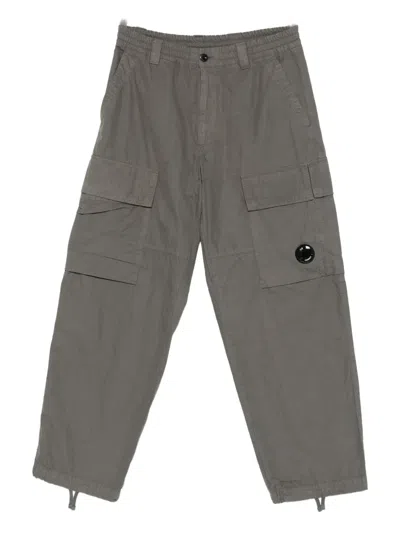 C.p. Company Cotton Trousers In Gray