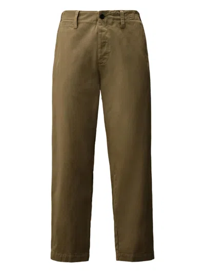 C.p. Company Cotton Twill Trousers In Brown