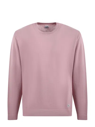 C.p. Company Cotton Yarn Sweater In Rosa Antico