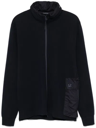 C.p. Company Cotton Zip-up Cardigan In Blue
