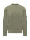C.p. Company Green Crewneck Sweatshirt In Green