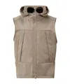 C.p. Company C.p. Shell-r Goggle Gilet In Neutral