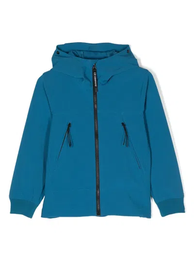 C.p. Company Kids' C.p. Shell-r Goggle Jacket In Blue