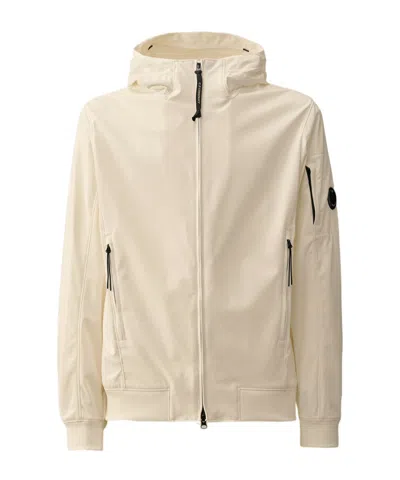 C.p. Company C.p. Shell-r Hooded Jacket In Neutral