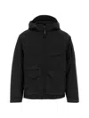 C.p. Company C.p.company Total Eclipse Shell Padded Hooded Lens Jacket In Black