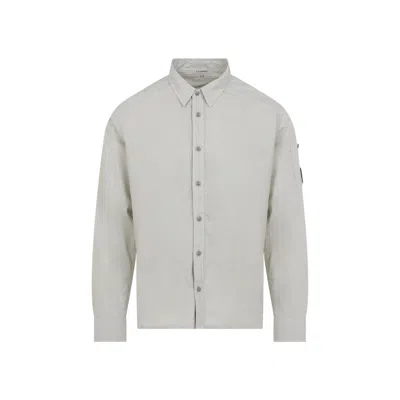 C.p. Company C.p.company Beige Ls Cotton Shirt In Gray