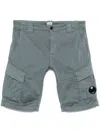 C.p. Company Relaxed Fit Cargo Shorts With Flap Pockets In Gray