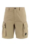 C.p. Company Cp Company Cotton Gabardine Shorts In Green
