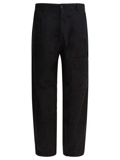 C.p. Company Trousers Featuring Various Functional Pockets In Black