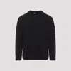 C.p. Company C.p.company Black Crewneck Lens Cotton Pullover In Black