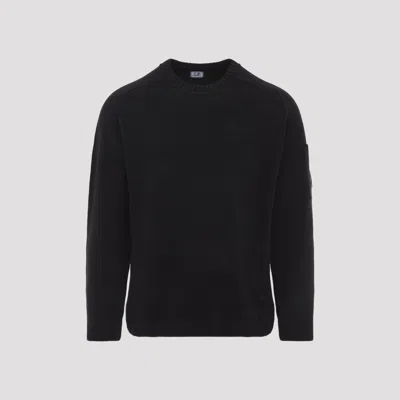 C.P. COMPANY C.P.COMPANY BLACK CREWNECK LENS COTTON PULLOVER