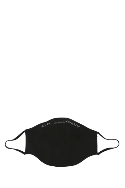 C.P. COMPANY C.P.COMPANY BLACK FABRIC FACE MASK